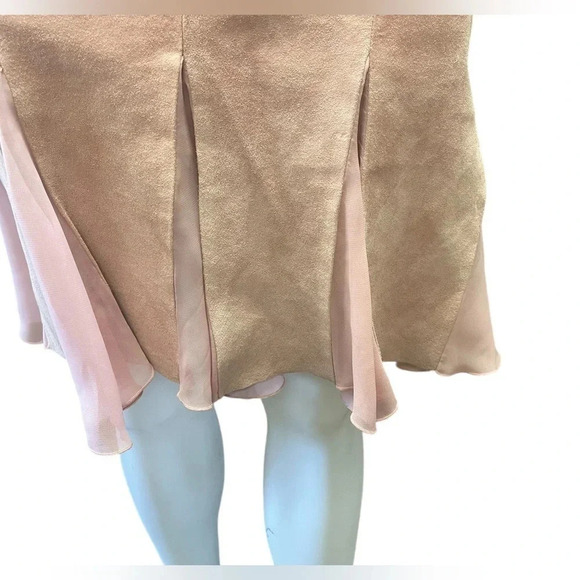 Vintage Danier Pink  Leather Suede Sleeveless Dress Size 4 - Picture 7 of 12